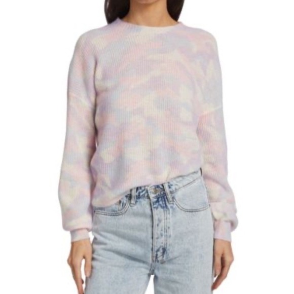27 Miles Malibu Sweaters - 27 Miles Malibu Vaughn Cashmere Sweater Pastel Camo Hand Dyed Women's M NWT